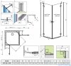 Radaway Essenza Black Kdd kabina 90x100cm szkło przejrzyste 1385060-54-01L/1385062-54-01R